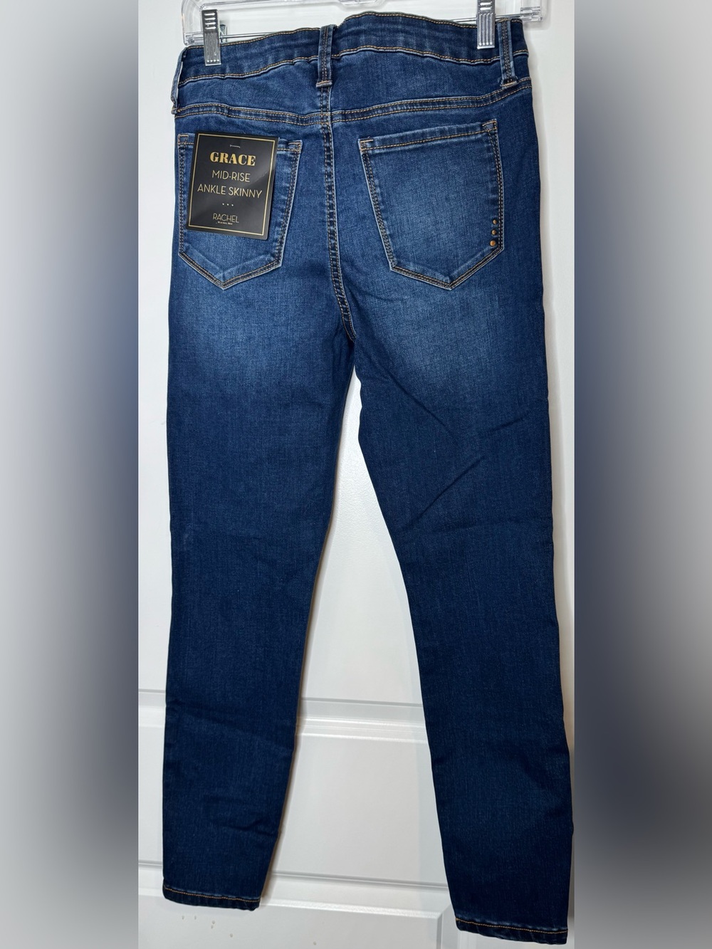 RACHEL Rachel Roy Dark Blue mid rise ankle Denim Jeans sz 6 stretch cotton blend - Picture 3 of 4